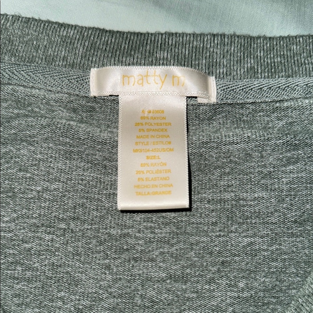Marty M Green V-Neck Sweater - Men’s Large - Picture 2 of 2